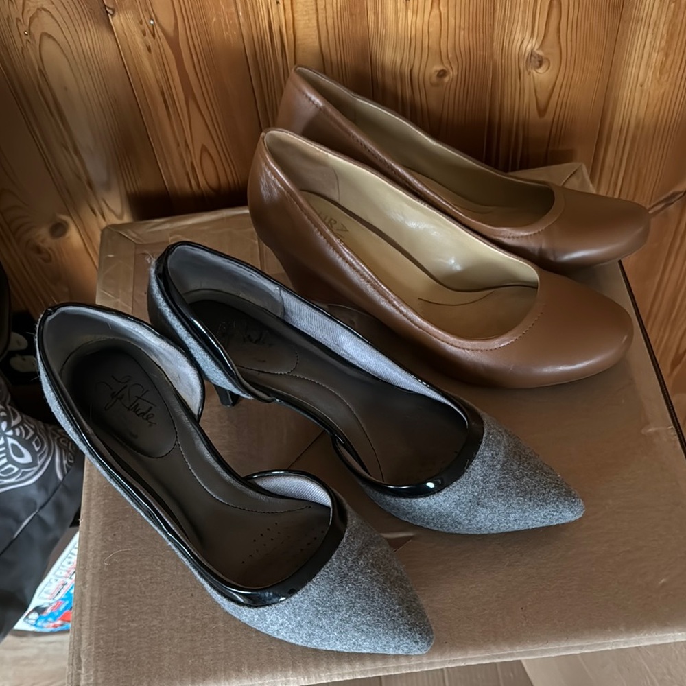 Elegant Women's Heels - Black, Gray, and brown life stride naturalizer 10